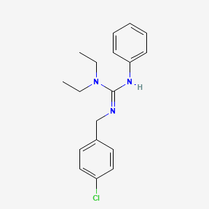 molecular formula C18H22ClN3 B2455479 N'-(4-chlorobenzyl)-N,N-diethyl-N''-phenylguanidine CAS No. 338414-73-6