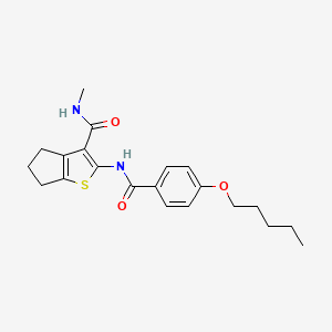 N-methyl-2-[4-(pentyloxy)benzamido]-4H,5H,6H-cyclopenta[b]thiophene-3-carboxamide