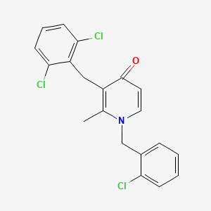molecular formula C20H16Cl3NO B2455491 1-(2-chlorobenzyl)-3-(2,6-dichlorobenzyl)-2-methyl-4(1H)-pyridinone CAS No. 478246-04-7