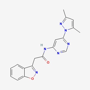 2-(benzo[d]isoxazol-3-yl)-N-(6-(3,5-dimethyl-1H-pyrazol-1-yl)pyrimidin-4-yl)acetamide