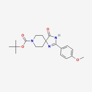 tert-Butyl 2-(4-methoxyphenyl)-4-oxo-1,3,8-triazaspiro[4.5]dec-1-ene-8-carboxylate