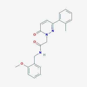 molecular formula C21H21N3O3 B2455514 N-(2-methoxybenzyl)-2-(6-oxo-3-(o-tolyl)pyridazin-1(6H)-yl)acetamide CAS No. 941883-69-8