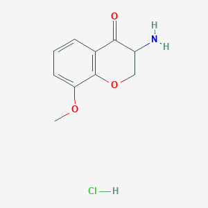 3-amino-8-methoxy-3,4-dihydro-2H-1-benzopyran-4-one hydrochloride