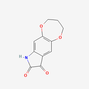 molecular formula C11H9NO4 B2455517 3,4-dihydro-2H,7H-[1,4]dioxepino[2,3-f]indole-8,9-dione CAS No. 847837-43-8