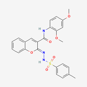 (Z)-N-(2,4-dimethoxyphenyl)-2-(2-tosylhydrazono)-2H-chromene-3-carboxamide