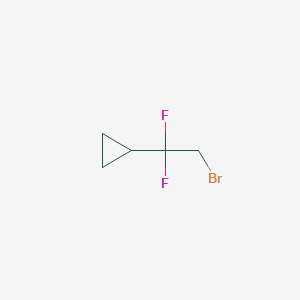 molecular formula C5H7BrF2 B2455544 (2-Bromo-1,1-difluoroethyl)cyclopropane CAS No. 1330779-10-6