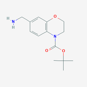 Tert-butyl 7-(aminomethyl)-3,4-dihydro-2h-1,4-benzoxazine-4-carboxylate