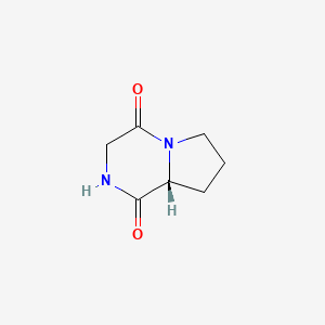 molecular formula C7H10N2O2 B2455547 (R)-Hexahydropyrrolo[1,2-a]pyrazine-1,4-dione CAS No. 3705-27-9; 86770-31-2; 96193-26-9