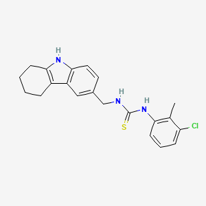 molecular formula C21H22ClN3S B2455550 1-(3-氯-2-甲苯基)-3-((2,3,4,9-四氢-1H-咔唑-6-基)甲基)硫脲 CAS No. 852140-50-2