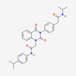 2-[3-{4-[2-(isopropylamino)-2-oxoethyl]phenyl}-2,4-dioxo-3,4-dihydroquinazolin-1(2H)-yl]-N-(4-isopropylphenyl)acetamide