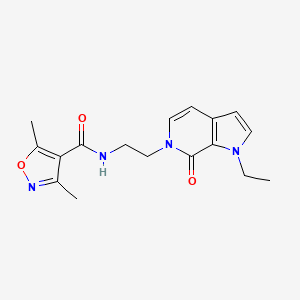 molecular formula C17H20N4O3 B2455558 N-(2-(1-ethyl-7-oxo-1H-pyrrolo[2,3-c]pyridin-6(7H)-yl)ethyl)-3,5-dimethylisoxazole-4-carboxamide CAS No. 2034516-35-1