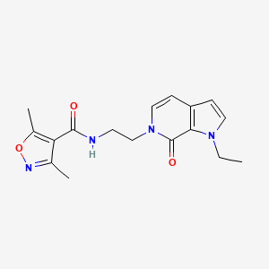 molecular formula C17H20N4O3 B2455558 N-(2-(1-乙基-7-氧代-1H-吡咯并[2,3-c]吡啶-6(7H)-基)乙基)-3,5-二甲基异恶唑-4-甲酰胺 CAS No. 2034516-35-1