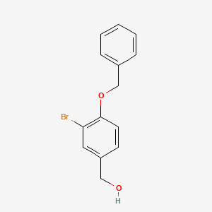 molecular formula C14H13BrO2 B2455562 [4-(ベンジルオキシ)-3-ブロモフェニル]メタノール CAS No. 459430-90-1