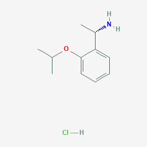 molecular formula C11H18ClNO B2455578 (1S)-1-(2-Propan-2-yloxyphenyl)ethanamine;hydrochloride CAS No. 1415303-45-5
