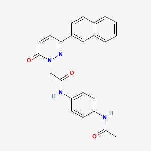 N-(4-acetamidophenyl)-2-(3-naphthalen-2-yl-6-oxopyridazin-1-yl)acetamide