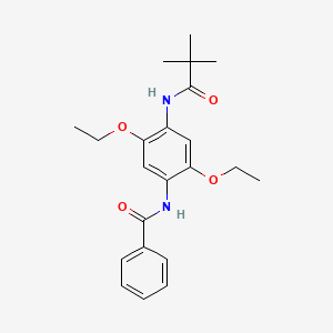 N-{4-[(2,2-dimethylpropanoyl)amino]-2,5-diethoxyphenyl}benzamide