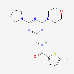 5-chloro-N-((4-morpholino-6-(pyrrolidin-1-yl)-1,3,5-triazin-2-yl)methyl)thiophene-2-carboxamide