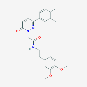 molecular formula C24H27N3O4 B2455585 N-[2-(3,4-dimethoxyphenyl)ethyl]-2-[3-(3,4-dimethylphenyl)-6-oxopyridazin-1-yl]acetamide CAS No. 922953-25-1
