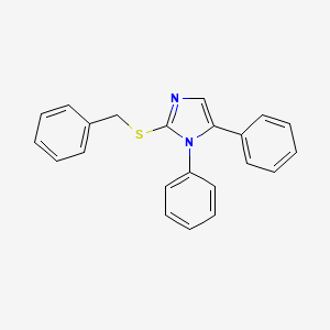 molecular formula C22H18N2S B2455586 2-(benzylthio)-1,5-diphenyl-1H-imidazole CAS No. 1207020-91-4