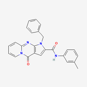 molecular formula C25H20N4O2 B2455587 1-苄基-4-氧代-N-(间甲苯基)-1,4-二氢吡啶并[1,2-a]吡咯并[2,3-d]嘧啶-2-甲酰胺 CAS No. 900266-10-6