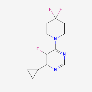 4-Cyclopropyl-6-(4,4-difluoropiperidin-1-yl)-5-fluoropyrimidine