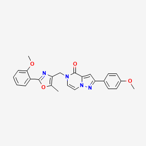 2-(4-methoxyphenyl)-5-((2-(2-methoxyphenyl)-5-methyloxazol-4-yl)methyl)pyrazolo[1,5-a]pyrazin-4(5H)-one