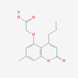 molecular formula C15H16O5 B2455612 [(7-methyl-2-oxo-4-propyl-2H-chromen-5-yl)oxy]acetic acid CAS No. 840514-13-8