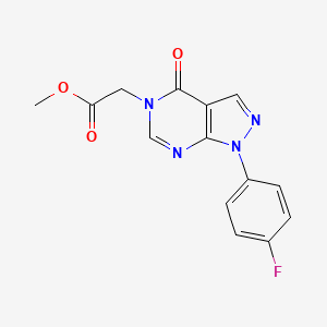 methyl 2-(1-(4-fluorophenyl)-4-oxo-1H-pyrazolo[3,4-d]pyrimidin-5(4H)-yl)acetate
