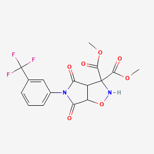 dimethyl 4,6-dioxo-5-[3-(trifluoromethyl)phenyl]tetrahydro-2H-pyrrolo[3,4-d]isoxazole-3,3(3aH)-dicarboxylate