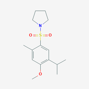 molecular formula C15H23NO3S B245563 1-[(5-Isopropyl-4-methoxy-2-methylphenyl)sulfonyl]pyrrolidine 