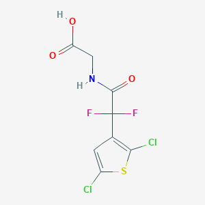 molecular formula C8H5Cl2F2NO3S B2455630 2-[[2-(2,5-Dichlorothiophen-3-yl)-2,2-difluoroacetyl]amino]acetic acid CAS No. 2470439-55-3