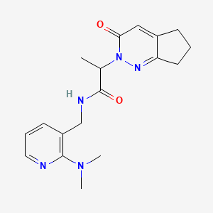N-((2-(dimethylamino)pyridin-3-yl)methyl)-2-(3-oxo-3,5,6,7-tetrahydro-2H-cyclopenta[c]pyridazin-2-yl)propanamide