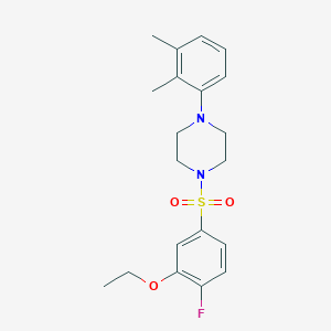 molecular formula C20H25FN2O3S B245564 1-(2,3-Dimethylphenyl)-4-[(3-ethoxy-4-fluorophenyl)sulfonyl]piperazine 