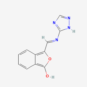 molecular formula C11H8N4O2 B2455640 (Z)-3-((1H-1,2,4-Triazol-5-ylamino)methylene)isobenzofuran-1(3H)-one CAS No. 338751-52-3