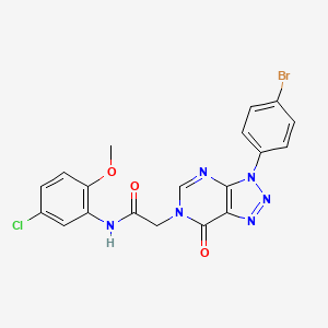 molecular formula C19H14BrClN6O3 B2455648 2-(3-(4-bromophenyl)-7-oxo-3H-[1,2,3]triazolo[4,5-d]pyrimidin-6(7H)-yl)-N-(5-chloro-2-methoxyphenyl)acetamide CAS No. 893923-34-7