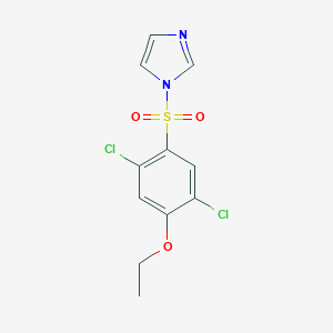 molecular formula C11H10Cl2N2O3S B245565 2,5-dichloro-4-(1H-imidazol-1-ylsulfonyl)phenyl ethyl ether 