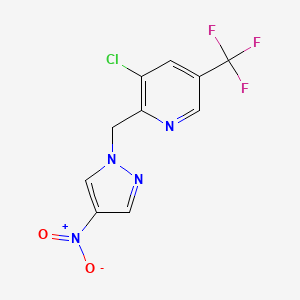 3-chloro-2-[(4-nitro-1H-pyrazol-1-yl)methyl]-5-(trifluoromethyl)pyridine