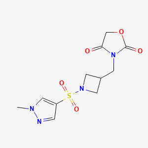 3-((1-((1-methyl-1H-pyrazol-4-yl)sulfonyl)azetidin-3-yl)methyl)oxazolidine-2,4-dione
