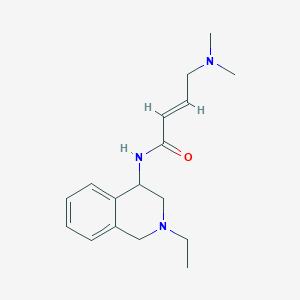 (E)-4-(Dimethylamino)-N-(2-ethyl-3,4-dihydro-1H-isoquinolin-4-yl)but-2-enamide