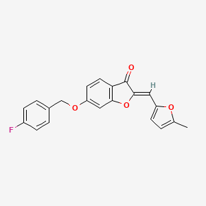 (Z)-6-((4-fluorobenzyl)oxy)-2-((5-methylfuran-2-yl)methylene)benzofuran-3(2H)-one