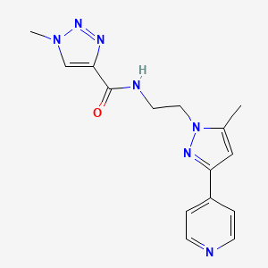 1-methyl-N-(2-(5-methyl-3-(pyridin-4-yl)-1H-pyrazol-1-yl)ethyl)-1H-1,2,3-triazole-4-carboxamide