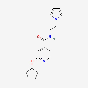 N-(2-(1H-pyrrol-1-yl)ethyl)-2-(cyclopentyloxy)isonicotinamide