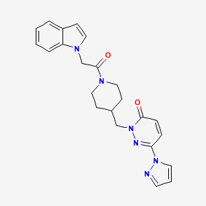 2-[[1-(2-Indol-1-ylacetyl)piperidin-4-yl]methyl]-6-pyrazol-1-ylpyridazin-3-one