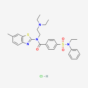 N-(2-(diethylamino)ethyl)-4-(N-ethyl-N-phenylsulfamoyl)-N-(6-methylbenzo[d]thiazol-2-yl)benzamide hydrochloride