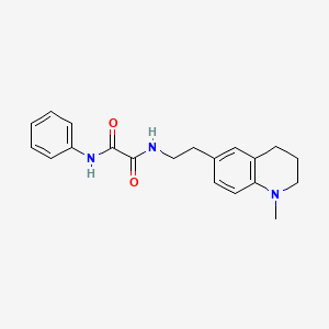 molecular formula C20H23N3O2 B2455684 N1-(2-(1-methyl-1,2,3,4-tetrahydroquinolin-6-yl)ethyl)-N2-phenyloxalamide CAS No. 946209-47-8