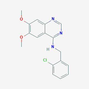 molecular formula C17H16ClN3O2 B2455697 N-(2-chlorobenzyl)-6,7-dimethoxy-4-quinazolinamine CAS No. 477860-01-8