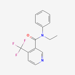 molecular formula C15H13F3N2O B2455699 N-エチル-N-フェニル-4-(トリフルオロメチル)ニコチンアミド CAS No. 287918-07-4