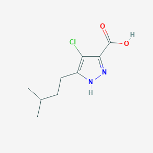 4-chloro-5-(3-methylbutyl)-1H-pyrazole-3-carboxylic acid