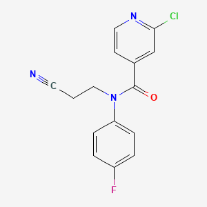 molecular formula C15H11ClFN3O B2455710 2-chloro-N-(2-cyanoethyl)-N-(4-fluorophenyl)pyridine-4-carboxamide CAS No. 1356575-20-6