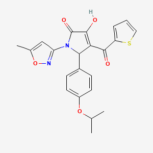 3-hydroxy-5-(4-isopropoxyphenyl)-1-(5-methylisoxazol-3-yl)-4-(thiophene-2-carbonyl)-1H-pyrrol-2(5H)-one